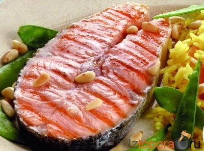 Шашлык из лосося - Рыба жареная - Блюда из морепродуктов, рыба - Рецепты - Кулинарные рецепты - Из Топора.RU