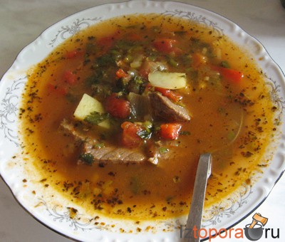 Томатный суп с говядиной - Мясные супы - Первые блюда - Рецепты - Кулинарные рецепты - Из Топора.RU
