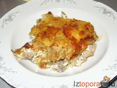 Свиная запеканка с грибами - Блюда из свинины - Горячие блюда - Рецепты - Кулинарные рецепты - Из Топора.RU