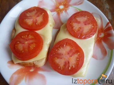 Горячие бутерброды с помидорами и сыром - Бутерброды - Закуски - Рецепты - Кулинарные рецепты - Из Топора.RU