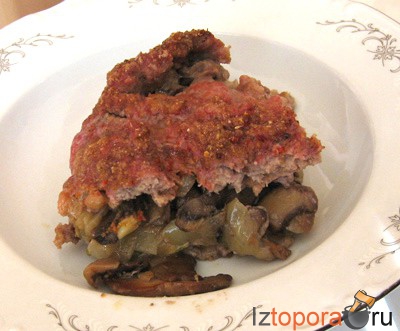 Мясной рулет с грибами - Блюда из фарша - Горячие блюда - Рецепты - Кулинарные рецепты - Из Топора.RU